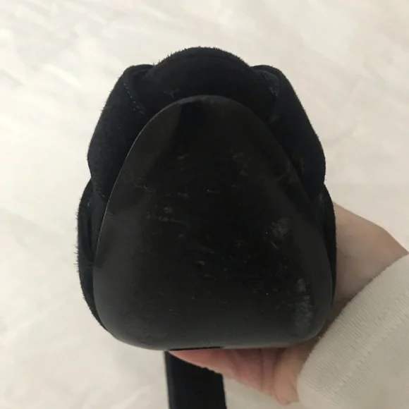 MINT! Ralph Lauren Purple Label Kabria Black Suede Heel - Picture 11 of 14